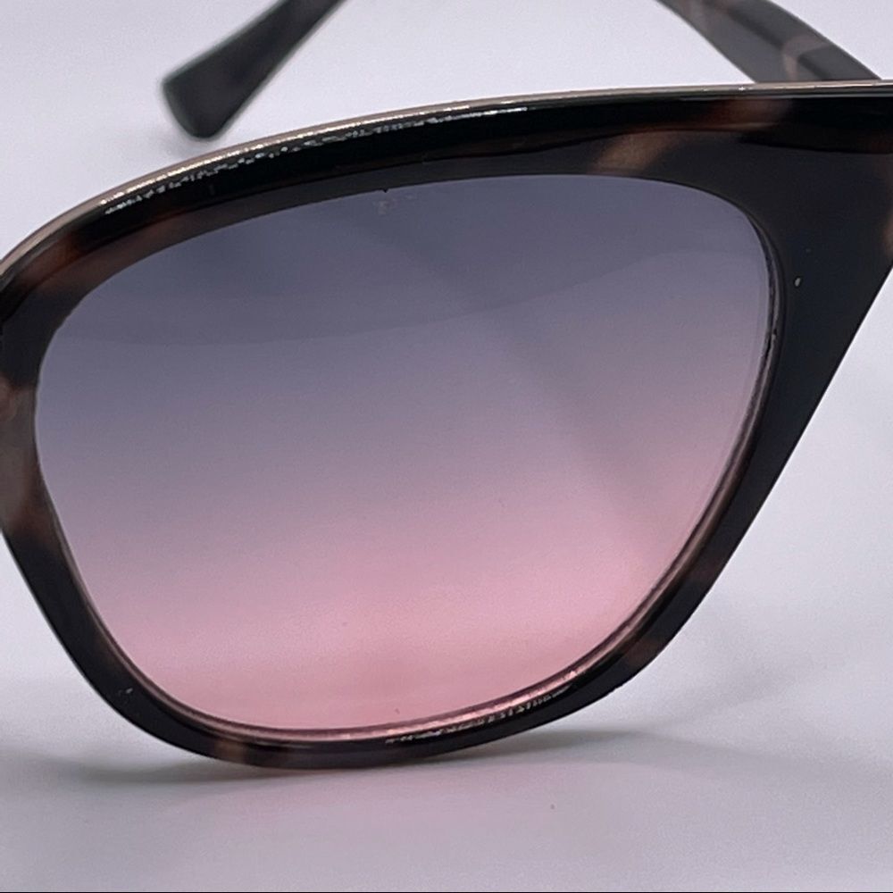 Gray Shade Tortoise Shell Cat Eye with Gold Trim and Bridge - Picture 5 of 8